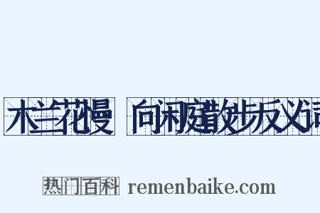 木兰花慢·向闲庭散步反义词是什么意思的图片